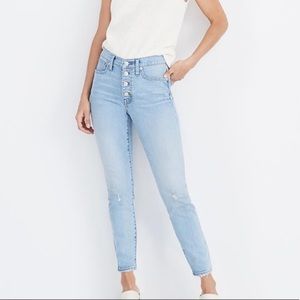Madewell High Rise Skinny Crop Jeans Button Fly Sz 29